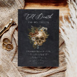 Vintage Floral Skull & Butterfly Gothic Wedding Invitation<br><div class="desc">Vintage Floral Skull & Butterfly Gothic Wedding Invitation</div>