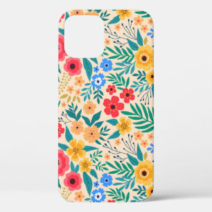Vintage Floral, Small Colourful Flowers. iPhone 12 Case