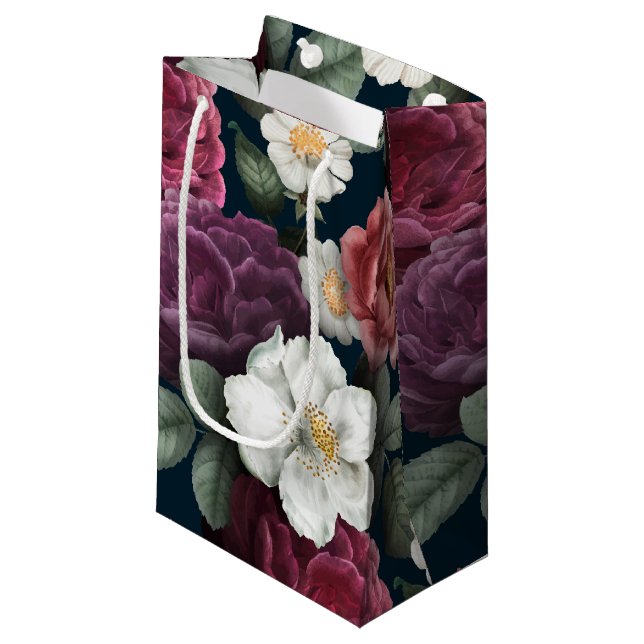 vintage floral small gift bag (Front Angled)
