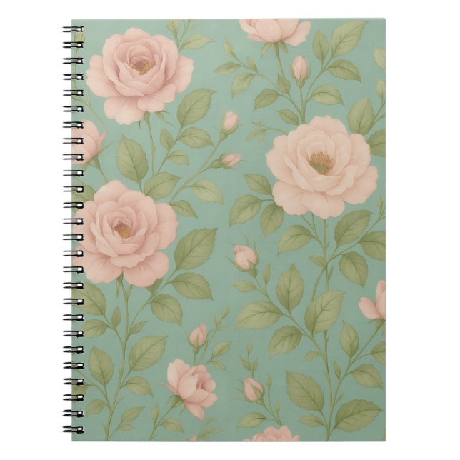 Vintage Floral Spiral Notebook (Front)