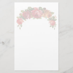 Vintage Floral Stationery on Recycled Paper