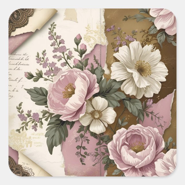 Vintage Floral - Stickers  (Front)