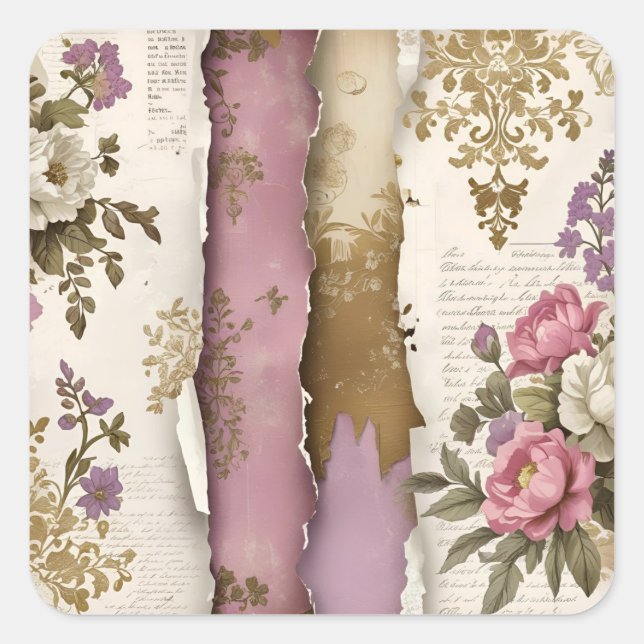 Vintage Floral - Stickers (Front)