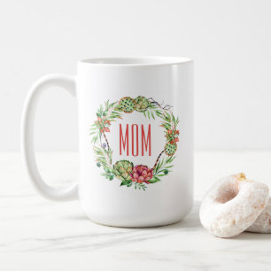 Vintage Floral Succlent Mother's Day Coffee Mug