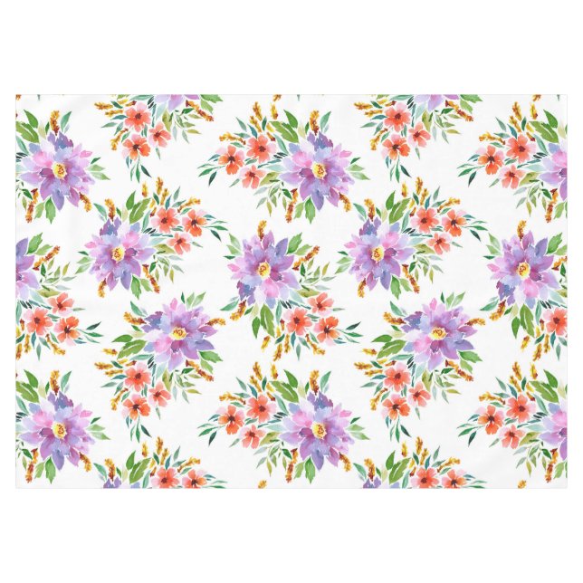 Vintage Floral Tablecloth (Front (Horizontal))