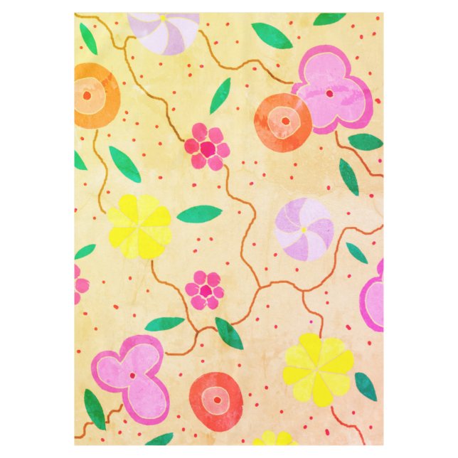 Vintage Floral Tablecloth (Front)