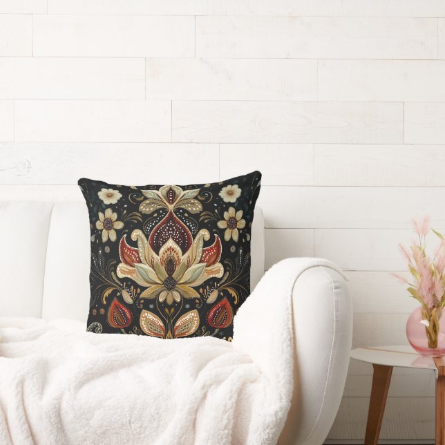Vintage Floral Tapestry Art Print Cushion (Couch)