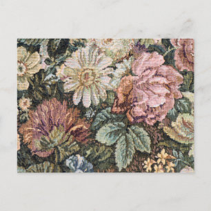 Vintage Floral Tapestry  Postcard