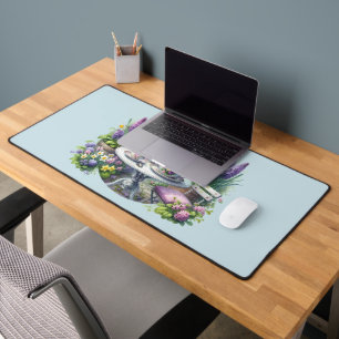 Vintage Floral Tea Party in Garden Desk Mat