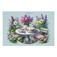 Vintage Floral Tea Party in Garden