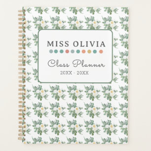 Vintage Floral Teacher Planner   Custom Gift