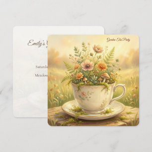 Vintage Floral Teacup Garden Cottagecore Invitation