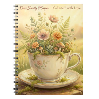 Vintage Floral Teacup Garden Cottagecore Notebook