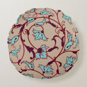 Vintage floral texture pattern. Seamless pattern, Round Cushion