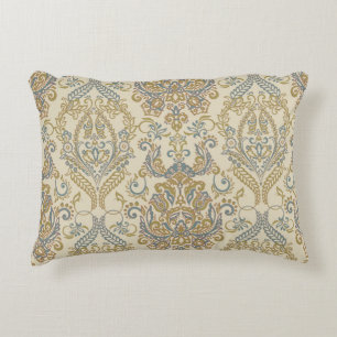Vintage Floral textured design. Damask Seamless vi Decorative Cushion