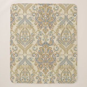 Vintage Floral textured design. Damask Seamless vi Sherpa Blanket