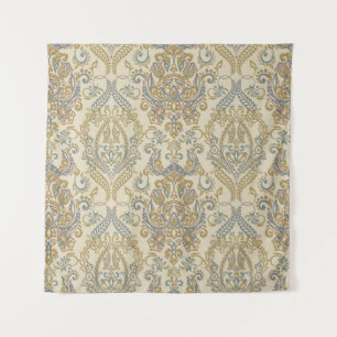 Vintage Floral textured design. Damask Seamless vi Tapestry