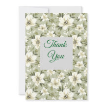 Vintage Floral Thank You Art Card