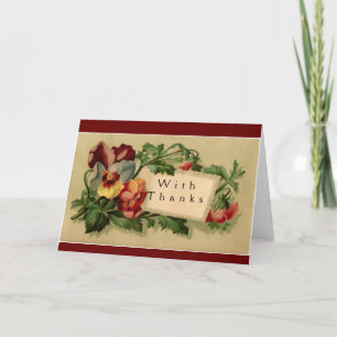 Vintage Floral Thank You Card