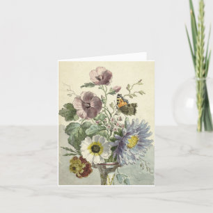 Vintage Floral Thank You Card