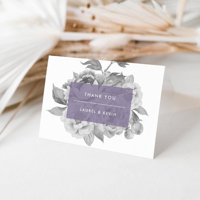Vintage Floral Thank You Card | Violet (Creator Uploaded)