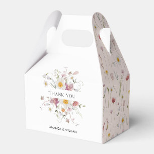 Vintage Floral Thank You Favour Box