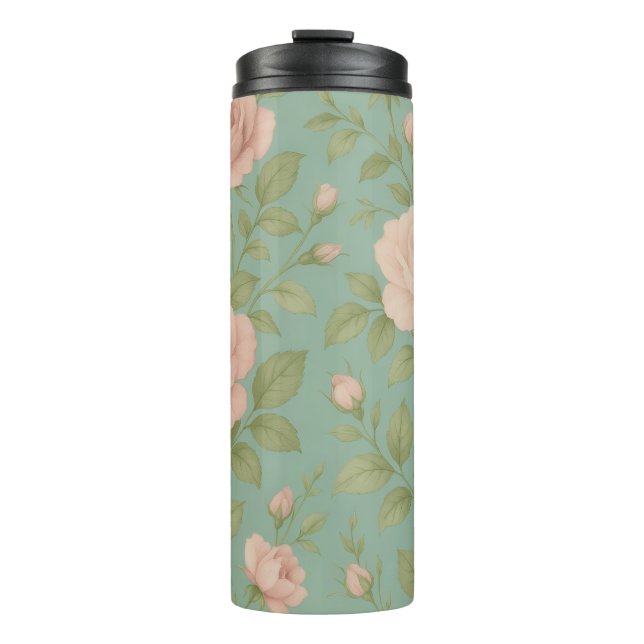 Vintage Floral Thermal Tumbler (Front)