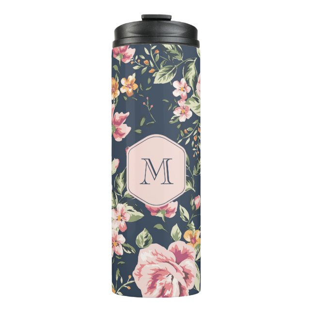 Vintage Floral Thermal Tumbler (Front)