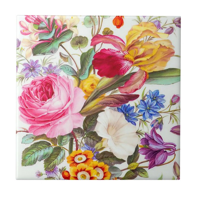 Vintage Floral Tile (Front)