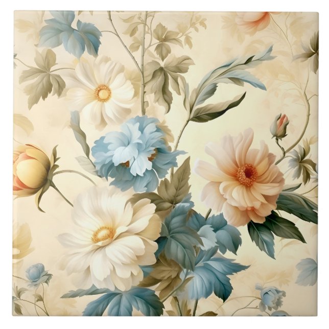 Vintage Floral Tile (Front)