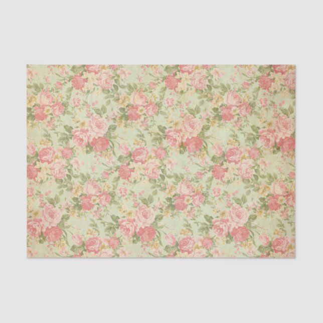 Vintage Floral Tissue Paper (Front)