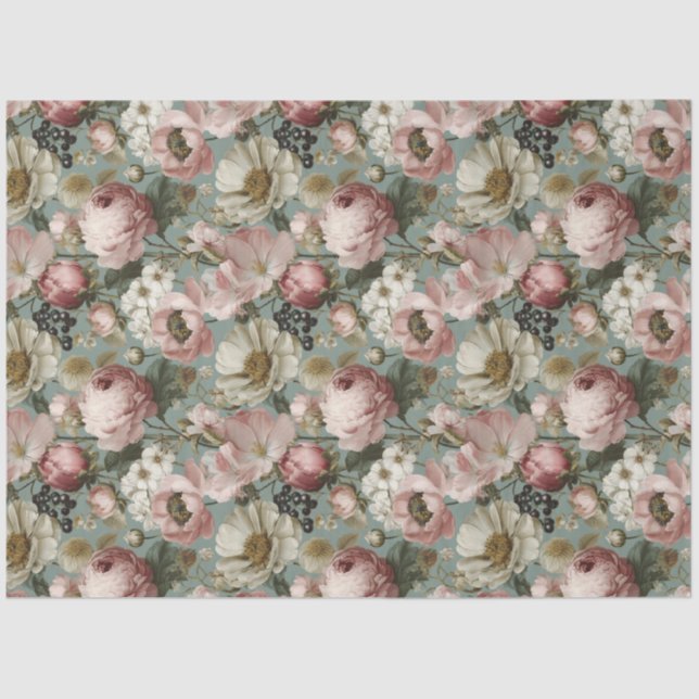 Vintage Floral Tissue Paper (Front)