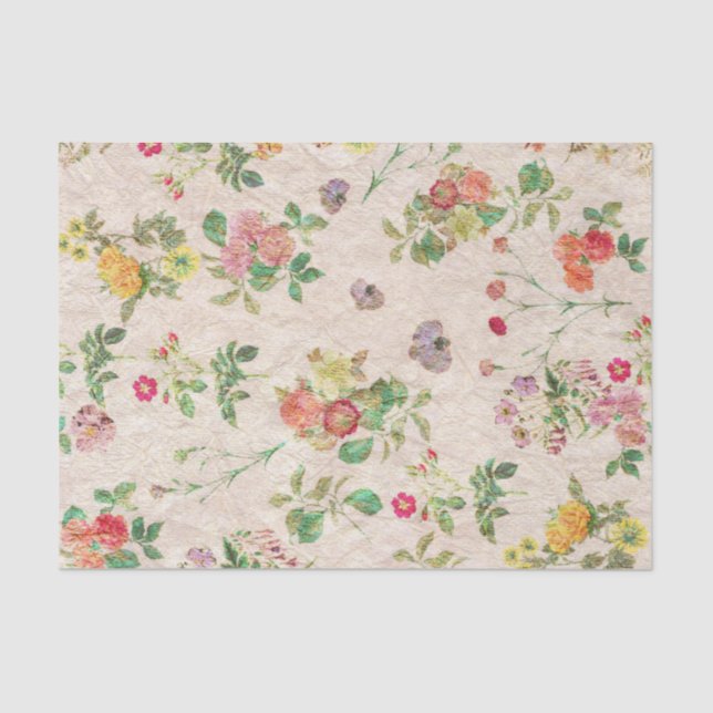 Vintage Floral Tissue Paper (Front)