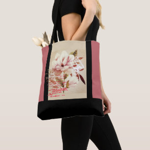 Vintage floral tote bag