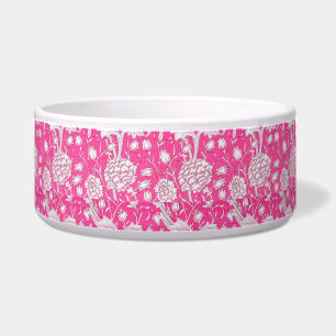 Vintage Floral Trendy Bright Pink & White