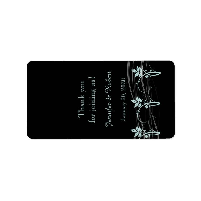 Vintage Floral Trim Wedding Lip Balm Label (Front)