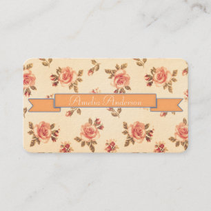 Vintage floral victorian noveau art girly cute fun business card