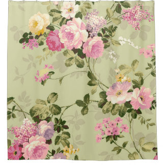 Vintage Floral Victorian Shower Curtain