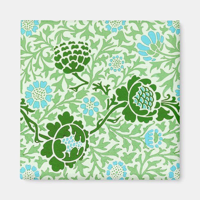 Vintage Floral Vine Morris Wallpaper Magnet (Front)