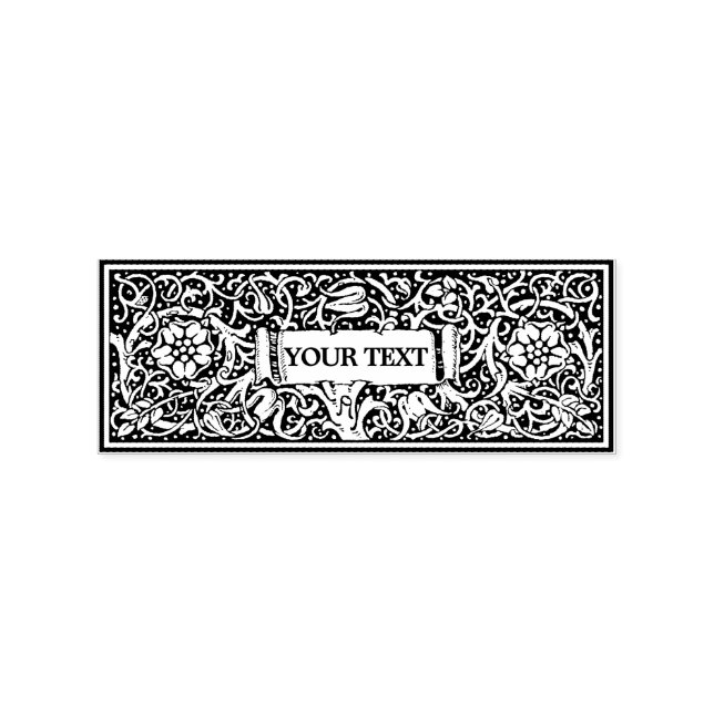 Vintage Floral Vine Rubber Stamp (Imprint)