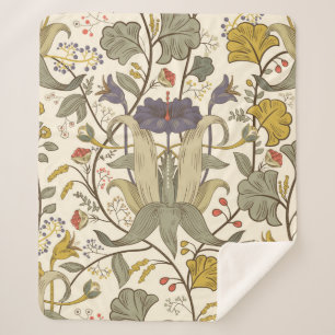 Vintage Floral vintage seamless pattern. Retro pla Sherpa Blanket