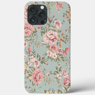 Vintage Floral Wallpaper iPhone 13 Pro Max Case