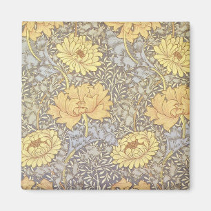 Vintage Floral Wallpaper Chrysanthemums Magnet