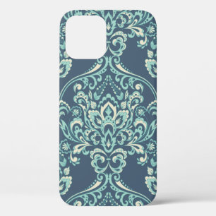 vintage floral wallpaper. Classic Baroque floral o iPhone 12 Case