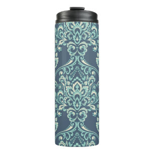 vintage floral wallpaper. Classic Baroque floral o Thermal Tumbler