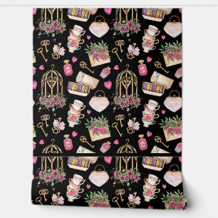 Vintage Floral Wallpaper - Classic Rose Design for