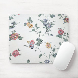 Vintage Floral Wallpaper Mouse Mat