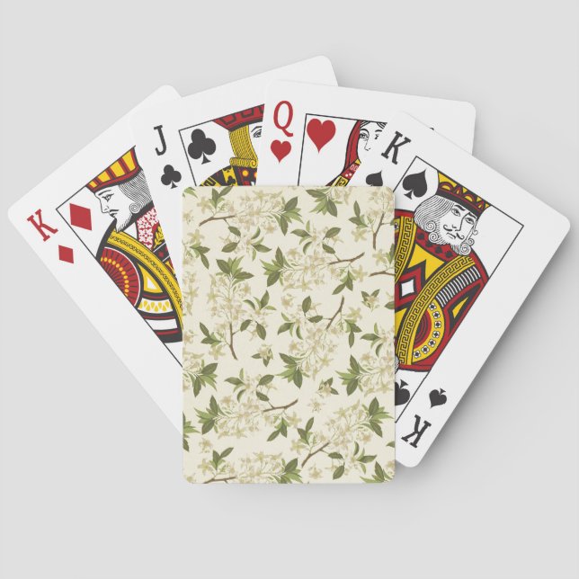 Vintage Floral Wallpaper Playing Cards (Back)