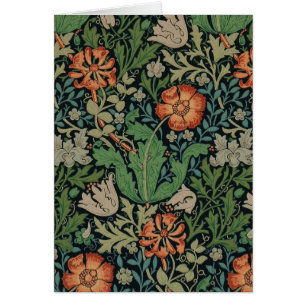 Vintage Floral Wallpaper Trendy Morris Compton