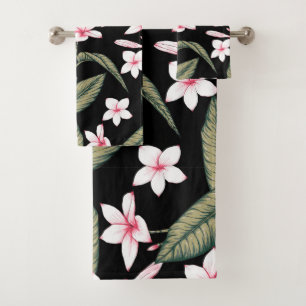 Vintage Floral Watercolor Bath Towel Set